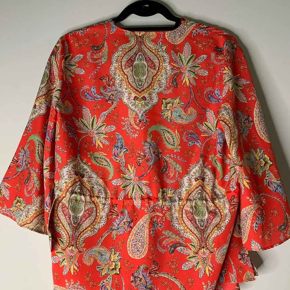 Zara Printed Top with Drawstring - Picture 4 of 8